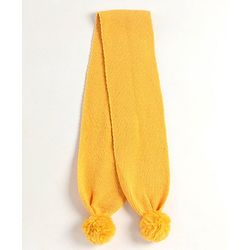 Babyhug Woollen Cap with Muffler Yellow - Diameter 11 cm