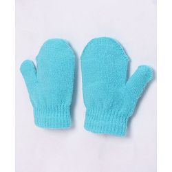 Babyhug Woollen Cap with Muffler Blue - Diameter 9 cm