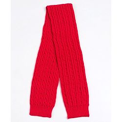 Babyhug Woollen Cap with Muffler Set Red - Diameter 11 cm