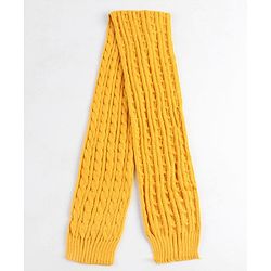 Babyhug Woollen Cap with Muffler Yellow - Diameter 11.5 cm