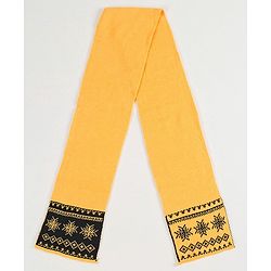 Babyhug Woolen Cap and Scarf Yellow - Cap Diameter