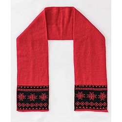 Babyhug Woolen Cap, Mittens and Scarf Red - Cap Diameter 9. 5 cm