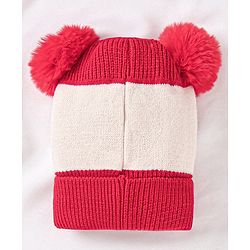 Babyhug Woollen Cap and Muffler Set Red - Diameter 9 cm