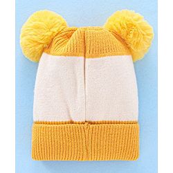 Babyhug Cap & Muffler Set Yellow - Cap Diameter 9.5 cm
