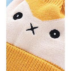 Babyhug Cap & Muffler Set Yellow - Cap Diameter 9.5 cm