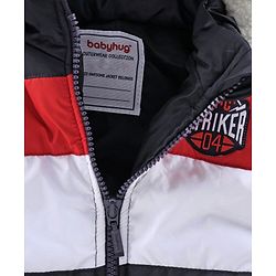 Babyhug Full Sleeves Hooded Jacket - Navy Blue