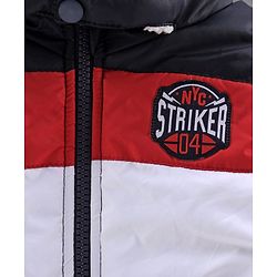Babyhug Full Sleeves Hooded Jacket - Navy Blue