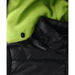 Babyhug Full Sleeves Hooded Quilted Jacket - Black