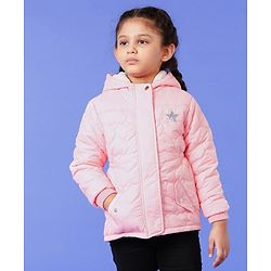 Babyhug Full Sleeves Padded Jacket - Pink
