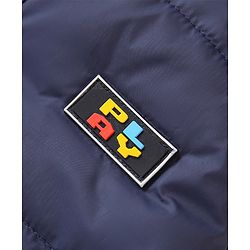 Babyhug Sleeveless Jacket With Hood - Blue
