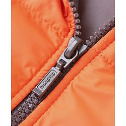 Babyhug Full Sleeves Hooded Padded Jacket - Orange