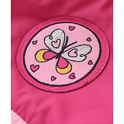 Babyhug Reversible Full Sleeves Printed Hooded Jacket - Pink