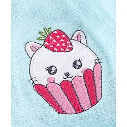 Babyhug 3/4 Sleeves Bathrobe Muffin Print - Blue