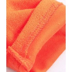 Babyhug Three Fourth Sleeves Hooded Bath Robe Frog Embroidery - Orange