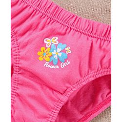 Babyhug 100% Cotton Panties Pack of 3 - Pink White