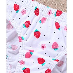 Babyhug 100% Cotton Panties Pack of 3 - Pink White
