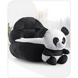 Babyhug Panda Shaped Soft Seat - Black And White