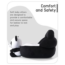 Babyhug Panda Shaped Soft Seat - Black And White