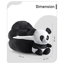 Babyhug Panda Shaped Soft Seat - Black And White