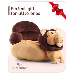 Babyhug Lion Shaped Soft Seat - (Color May Vary)