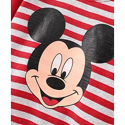 Babyhug Full Sleeves Sweatshirt Mickey Mouse Graphic - Red