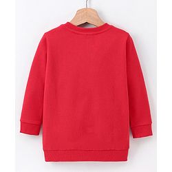 Babyhug Full Sleeves Sweatshirt Mickey Mouse Print - Red
