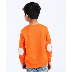 Babyhug Full Sleeves Sweatshirt Fox Embroidery - Orange