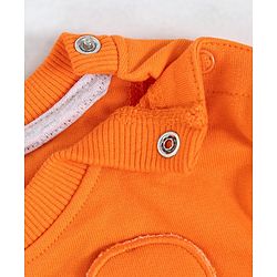 Babyhug Full Sleeves Sweatshirt Fox Embroidery - Orange