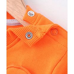 Babyhug Full Sleeves Sweatshirt Fox Embroidery - Orange