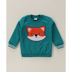 Babyhug Full Sleeves Sweatshirt Animal Print - Green