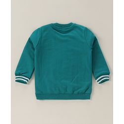 Babyhug Full Sleeves Sweatshirt Animal Print - Green