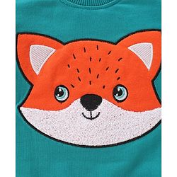 Babyhug Full Sleeves Sweatshirt Animal Print - Green