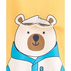 Babyhug Full Sleeves Sweatshirt Bear Print - Yellow