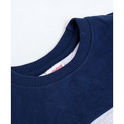 Babyhug Full Sleeve Sweatshirt Astronaut Print - Blue Red