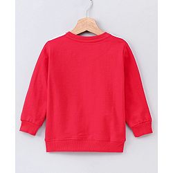 Babyhug Full Sleeves Reversible Sequined Sweatshirt Football Print - Red