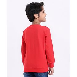 Babyhug Full Sleeves Printed Sweatshirt - Red