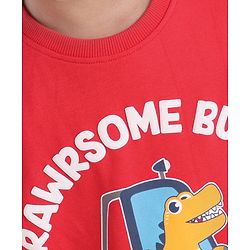 Babyhug Full Sleeves Printed Sweatshirt - Red