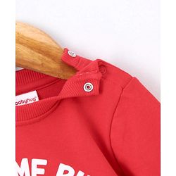 Babyhug Full Sleeves Printed Sweatshirt - Red