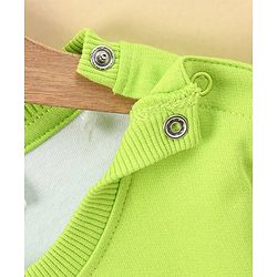 Babyhug Full Sleeves Sweatshirt Soccer Star Print - Green Grey Blue