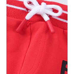 Babyhug Full Length Lounge Pant Mickey Mouse Print - Red