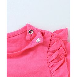Babyhug Short Sleeves Tops Heart Print Pack of 2 - Blue Pink