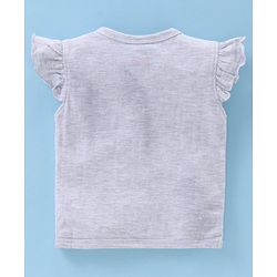 Babyhug 100% Cotton Antibacterial Short Sleeve Vests Lemon Print Pack of 3 - Yellow Grey White