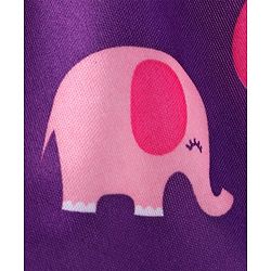 Babyhug Free Size Reusable Cloth Nappies  With 2 SmartDry Inserts Elephant Print - Violet