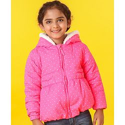 Babyhug Full Sleeves Front Open Sweater - Pink