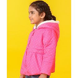 Babyhug Full Sleeves Front Open Sweater - Pink