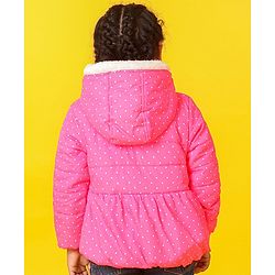 Babyhug Full Sleeves Front Open Sweater - Pink