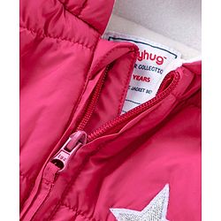 Babyhug Full Sleeves Hooded Padded Jacket - Pink