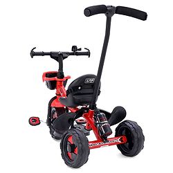 Babyhug Plug & Play Endure Tricycle with Parental Push Handle & Storage Basket - Red