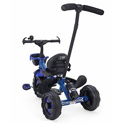 Babyhug Plug & Play Endure Tricycle with Parental Push handle & Storage Basket - Blue