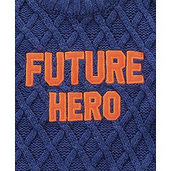 Babyhug Full Sleeves Sweater with Applique - Blue
